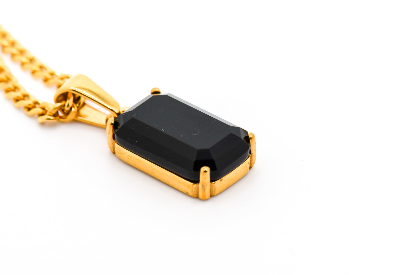 NATURAL OBSIDIAN STONE CHAIN