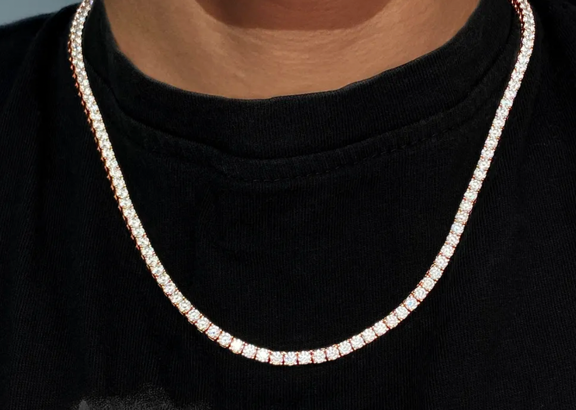 GOLD VVS1 TENNIS CHAIN 3MM
