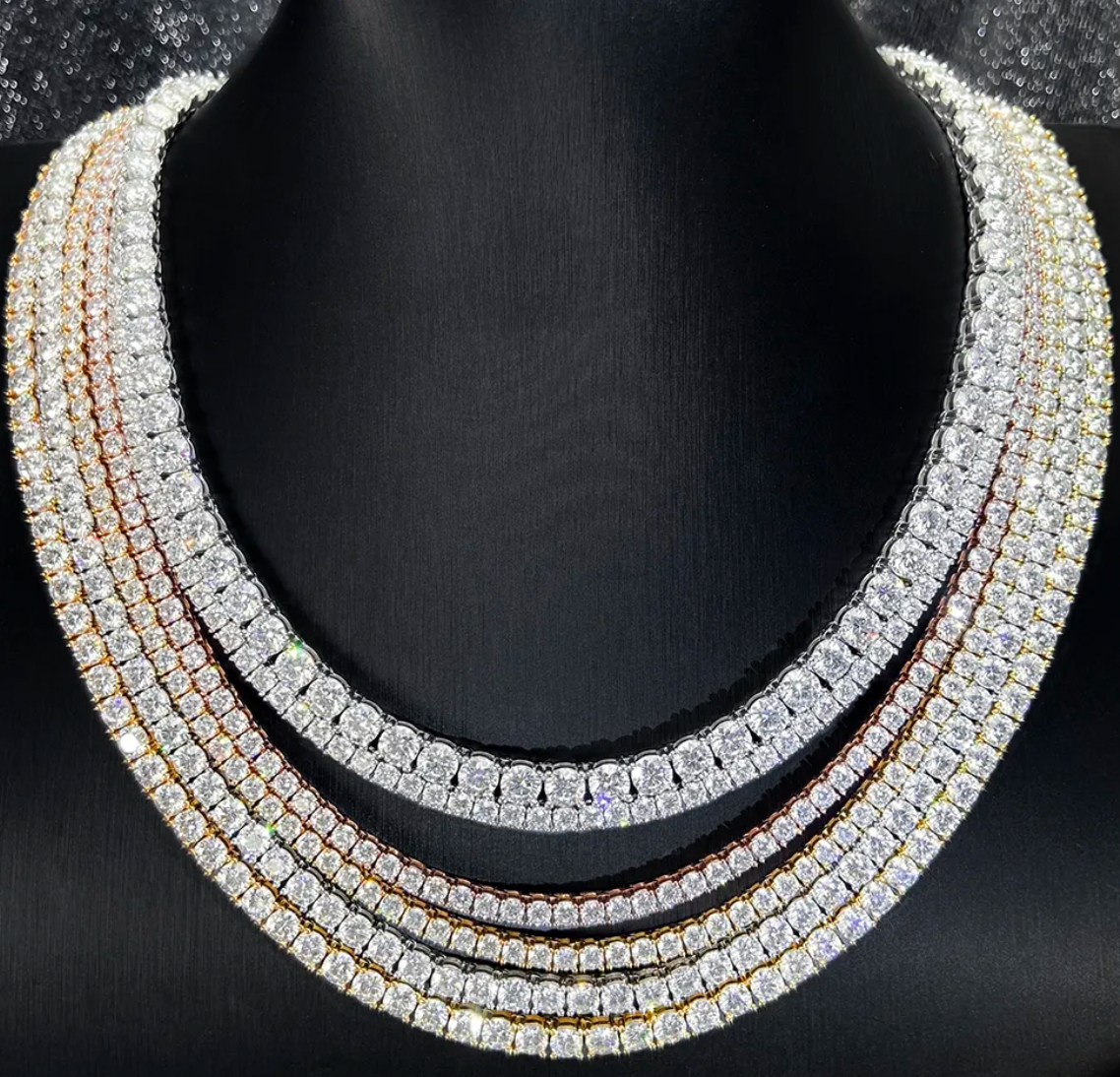 GOLD VVS1 TENNIS CHAIN 3MM