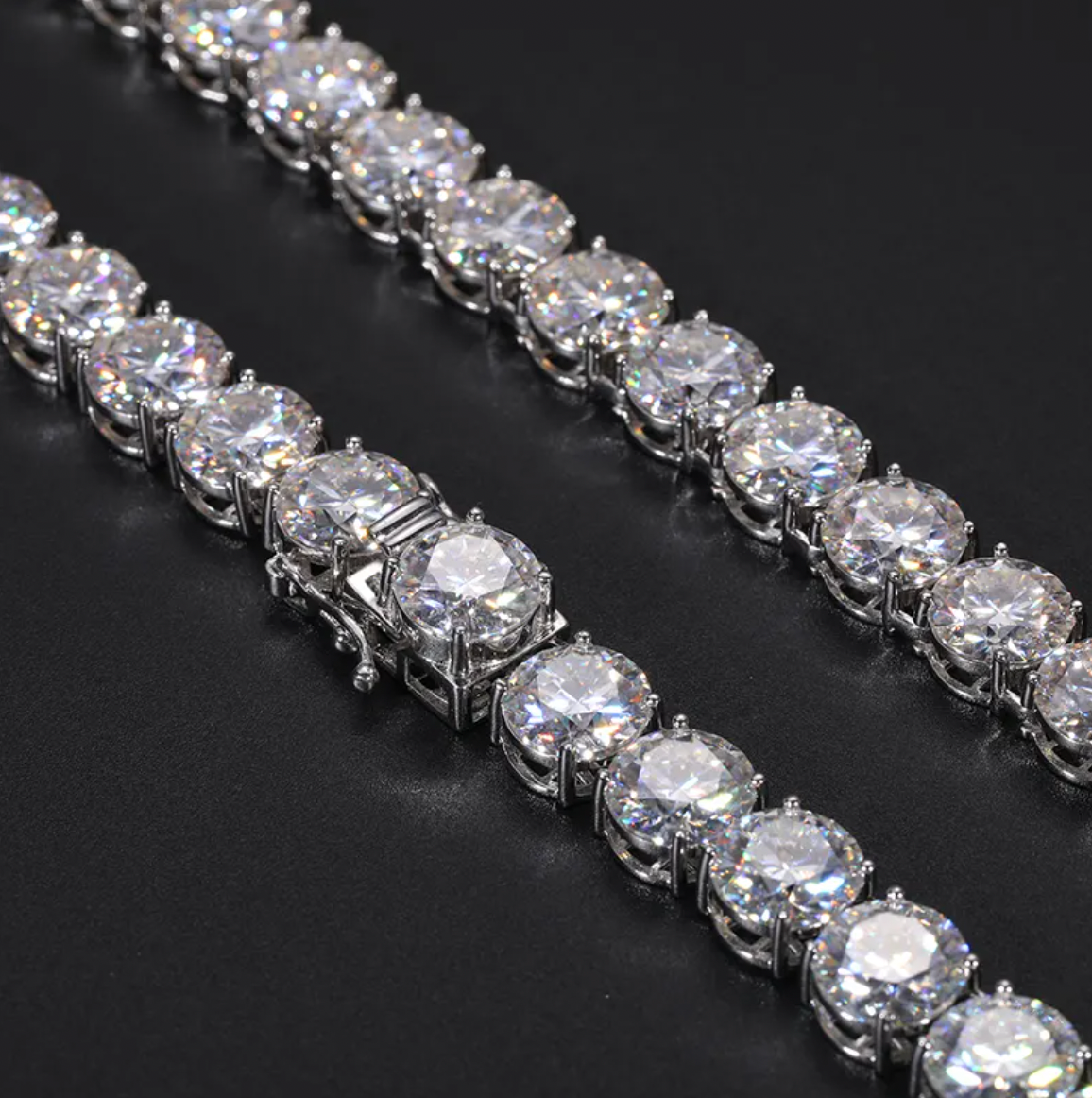 LUXURY VVS 1 CLUSTER TENNIS CHAIN 5MM