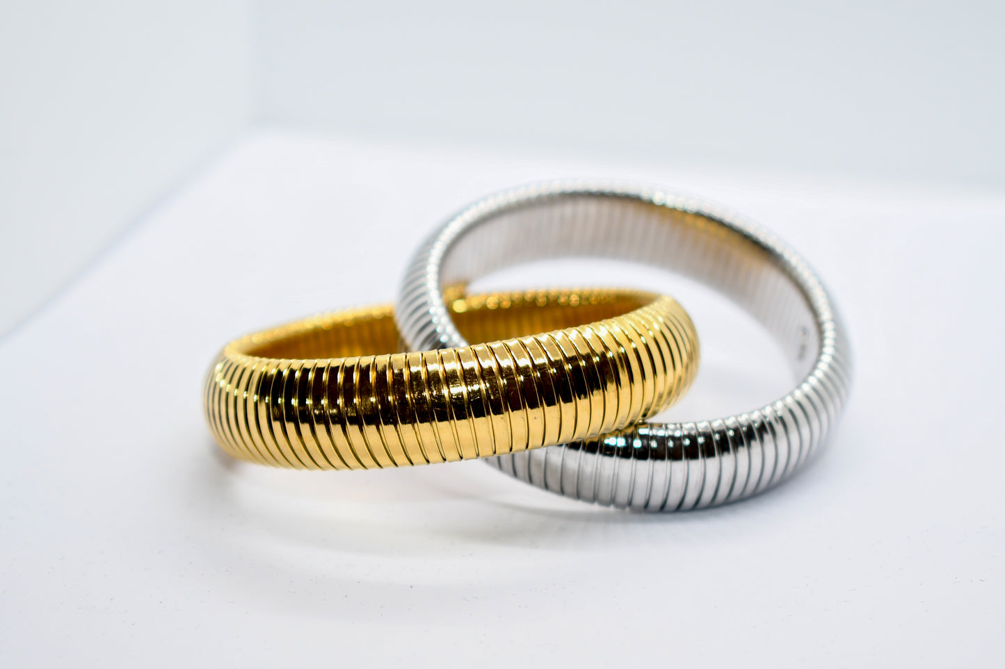 2 TONE DOUBLE LAYER BRACELET