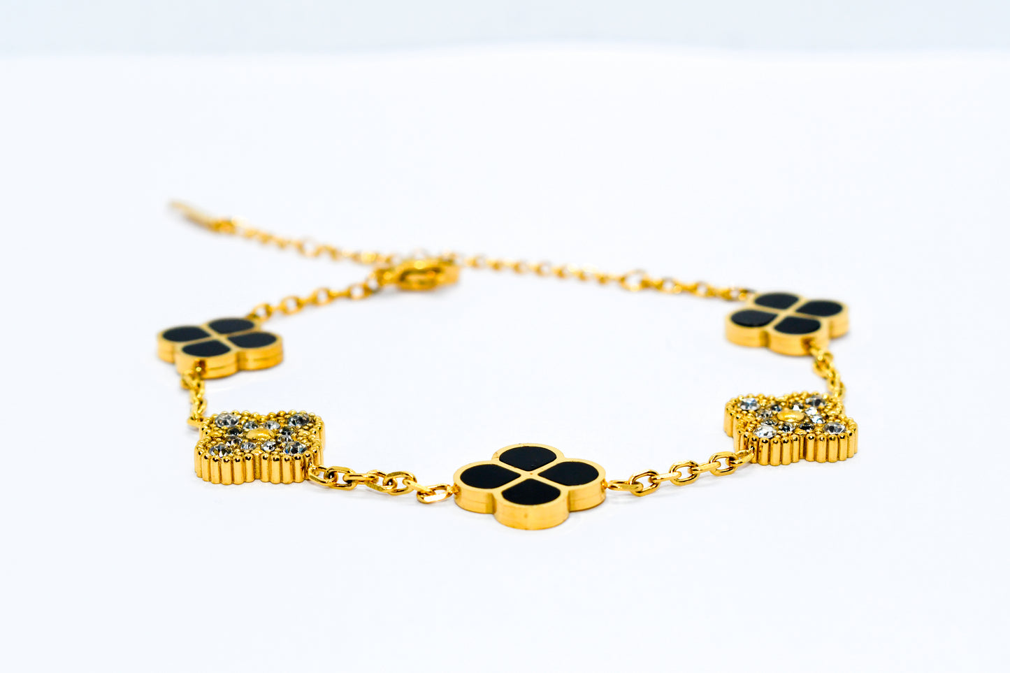 BLACK CLOVER TWO-TONE BRACELET