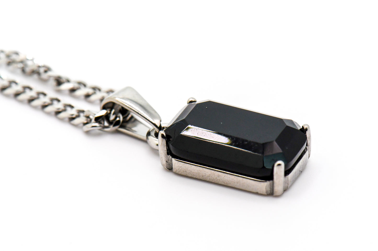 NATURAL OBSIDIAN STONE CHAIN