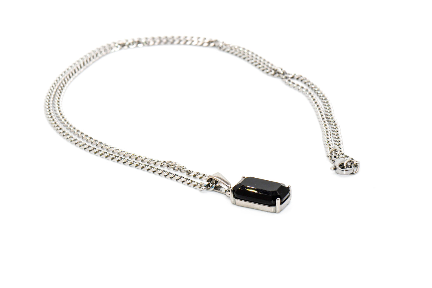 NATURAL OBSIDIAN STONE CHAIN