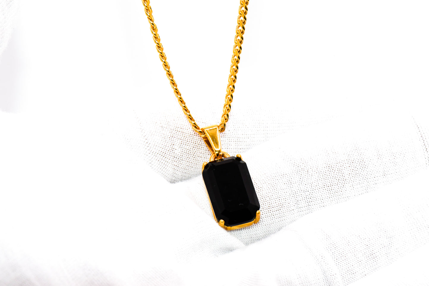NATURAL OBSIDIAN STONE CHAIN