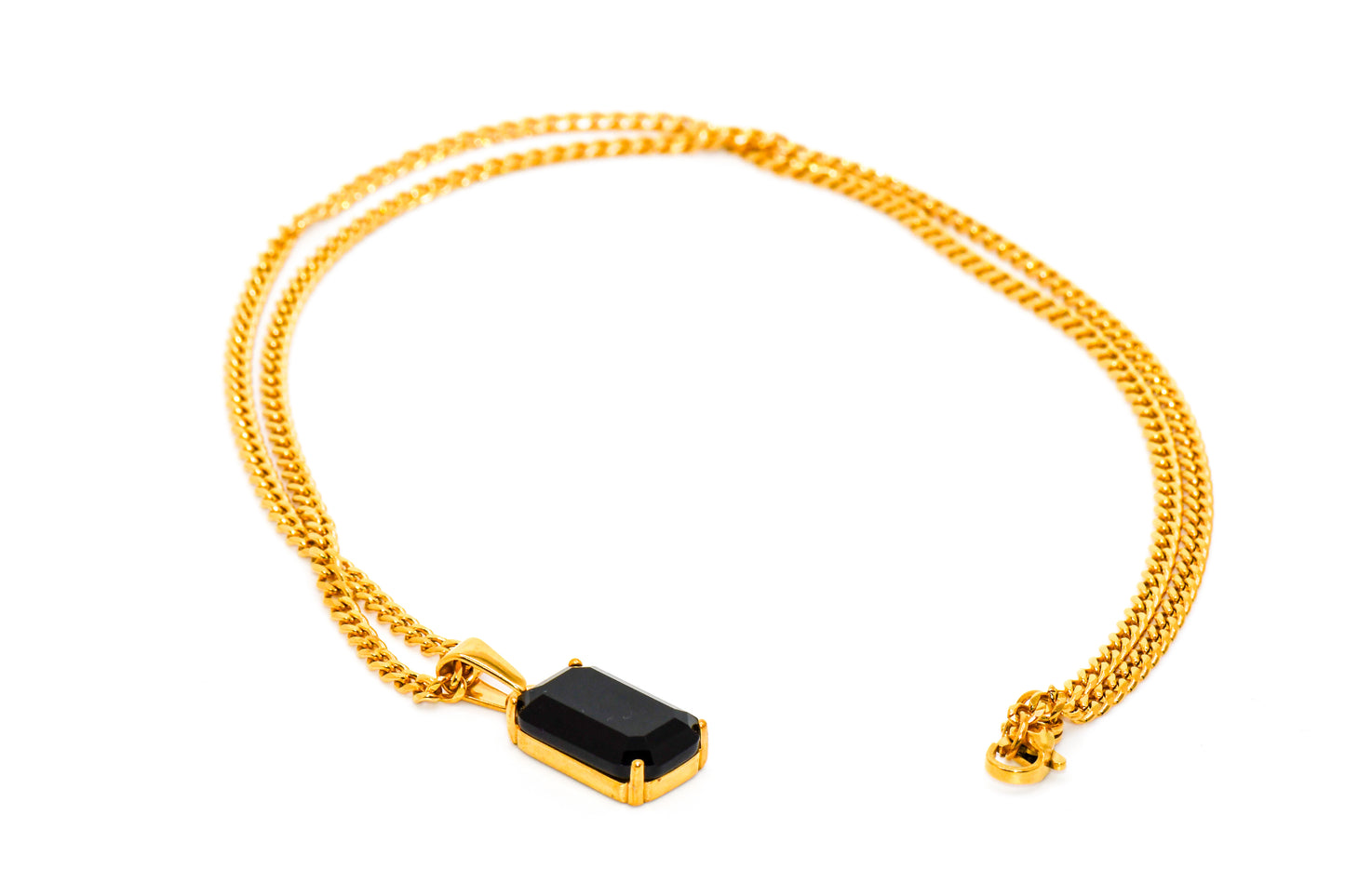 NATURAL OBSIDIAN STONE CHAIN