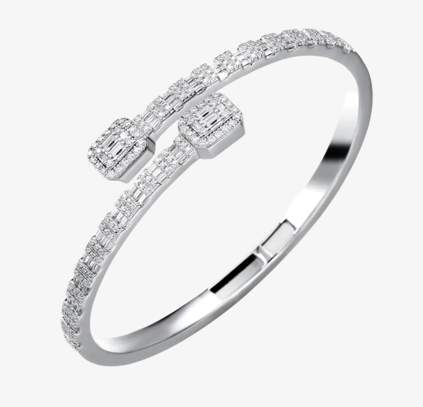 ICED OUT VVS BAGUETTE BRACELET T SQUARE 8 INCH