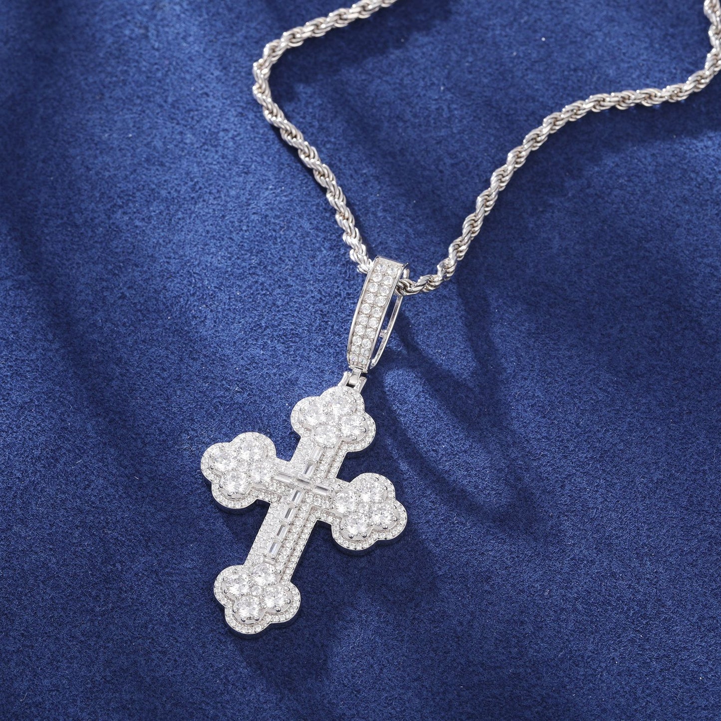 ICED CROSS PENDANT CRUCIFIX