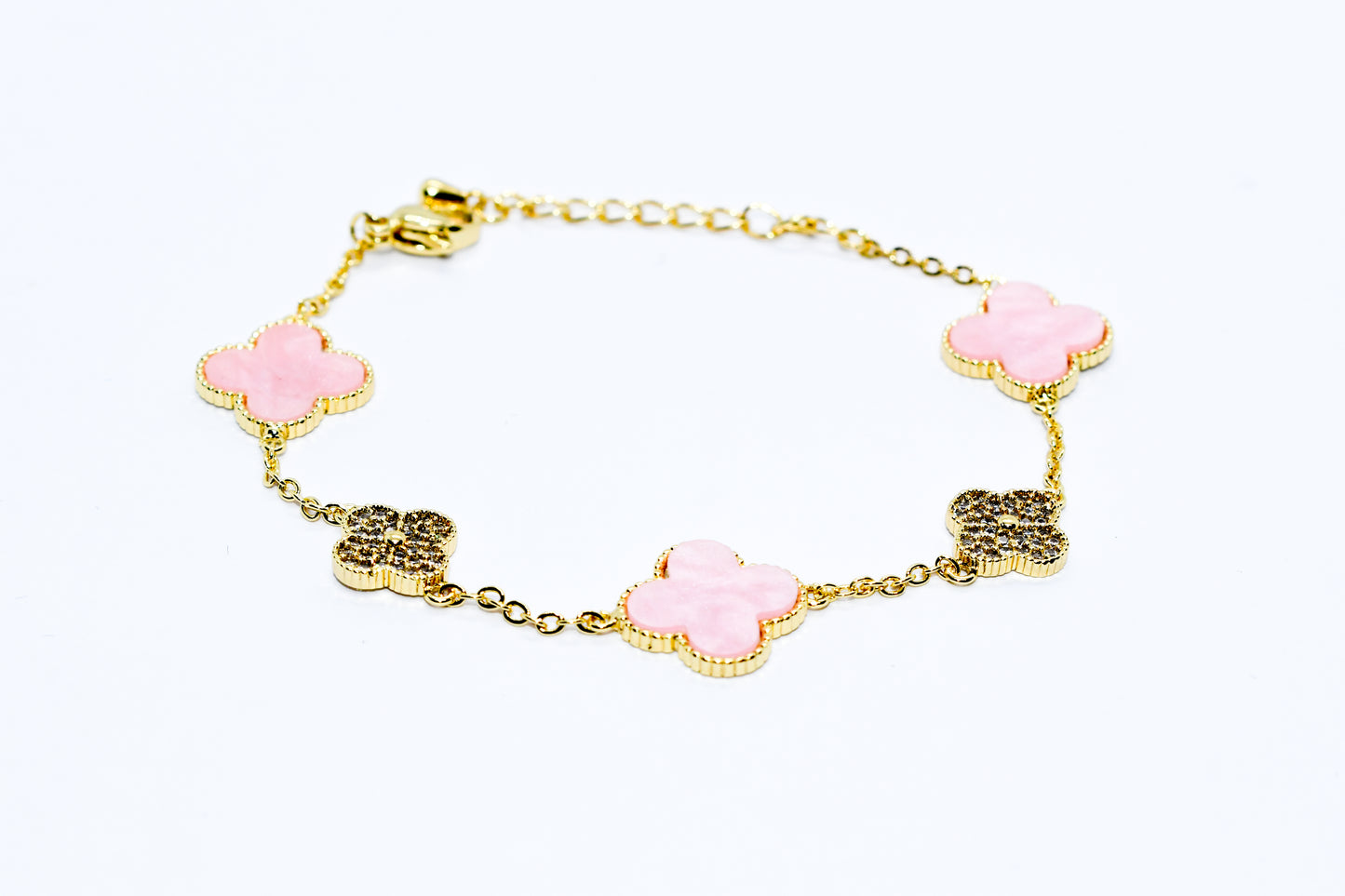 PINK CLOVER BRACELET