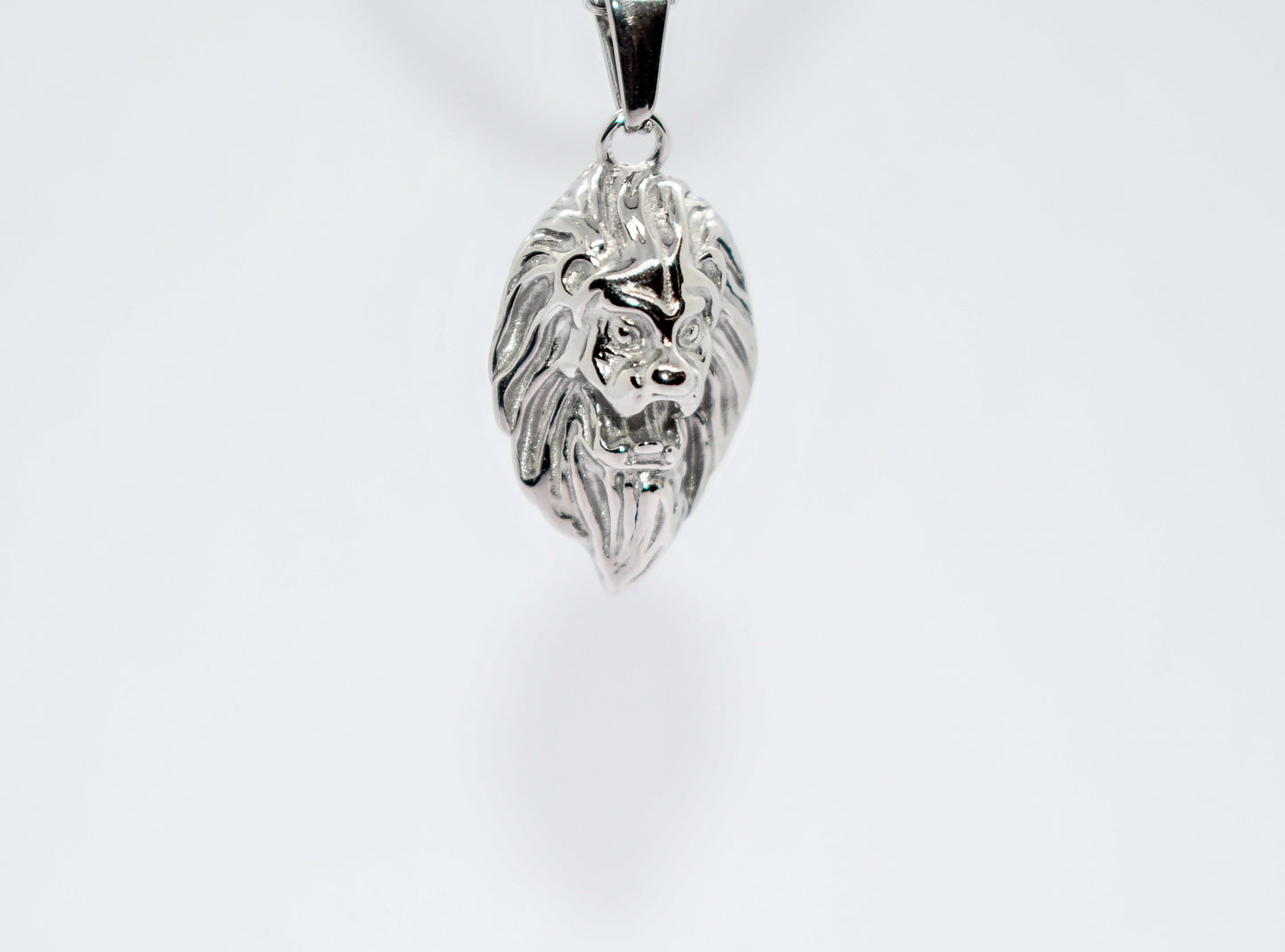 SILVER LAYERED LION NECKLACE