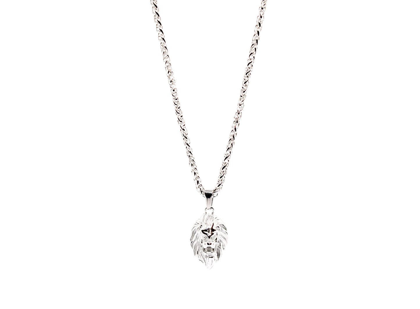 LION PENDANT WITH WHEAT CHAIN