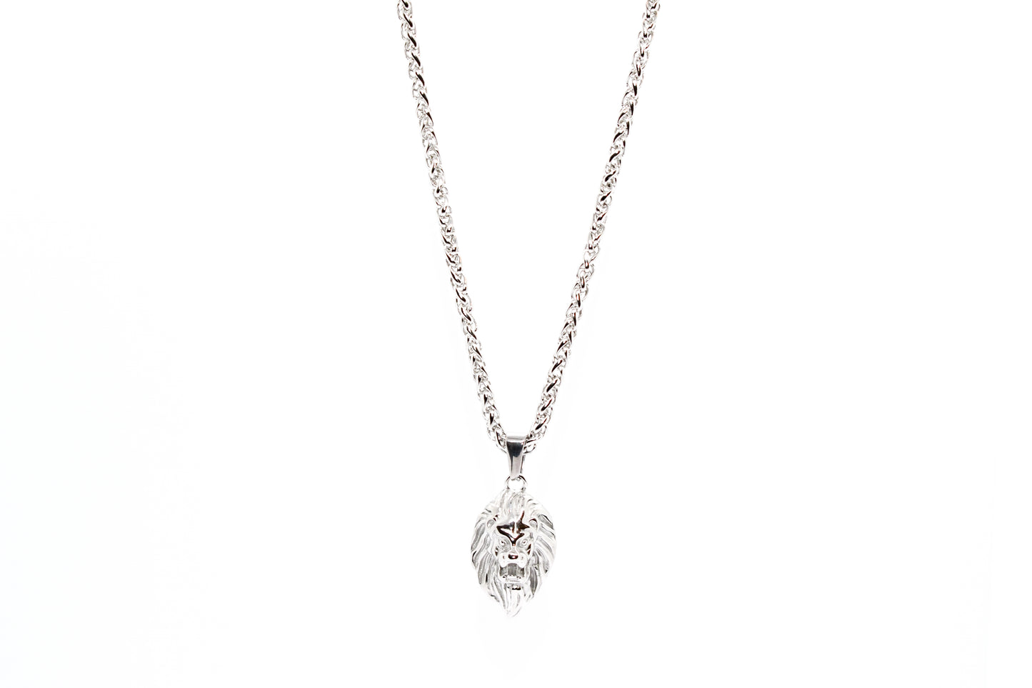 LION PENDANT WITH WHEAT CHAIN