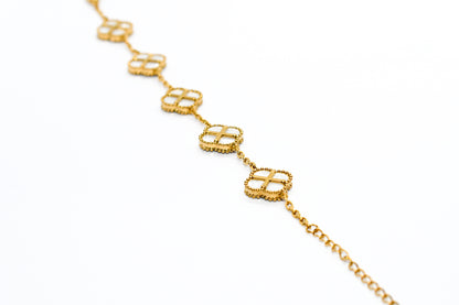 SR CLOVER BRACELET - WHITE