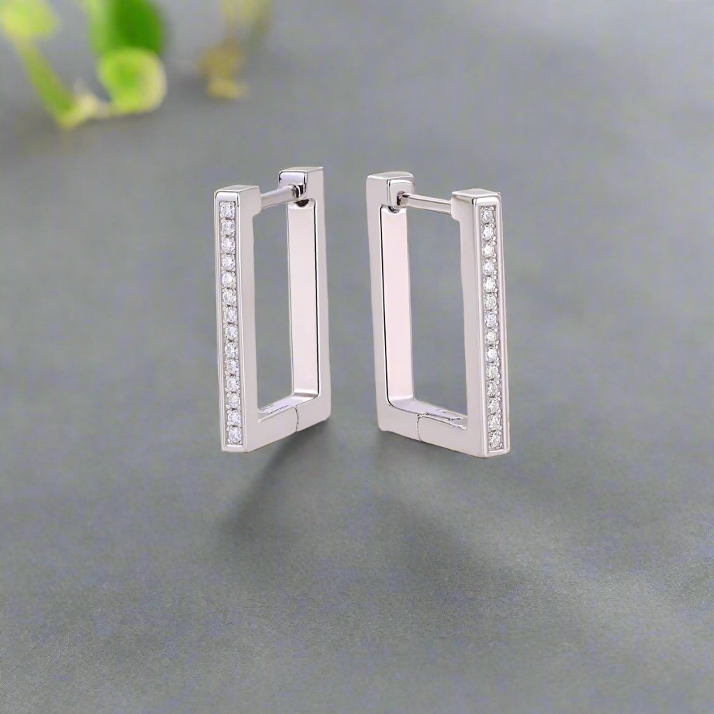 RECTANGLE HOOP EARRINGS