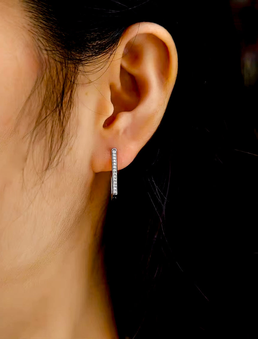 RECTANGLE HOOP EARRINGS