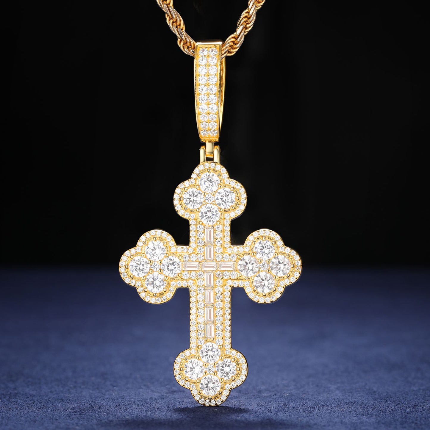 ICED CROSS PENDANT CRUCIFIX