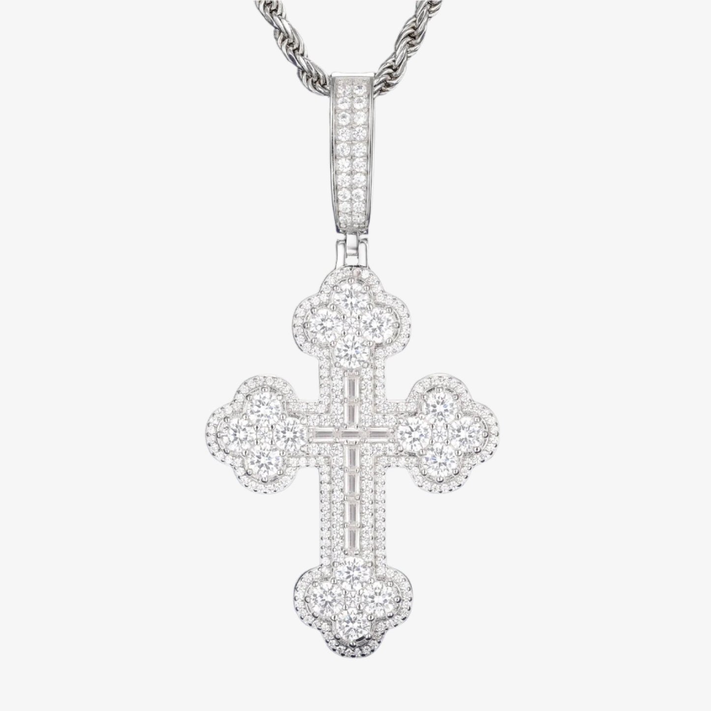 ICED CROSS PENDANT CRUCIFIX