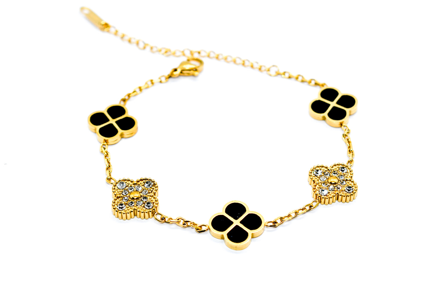 BLACK CLOVER TWO-TONE BRACELET