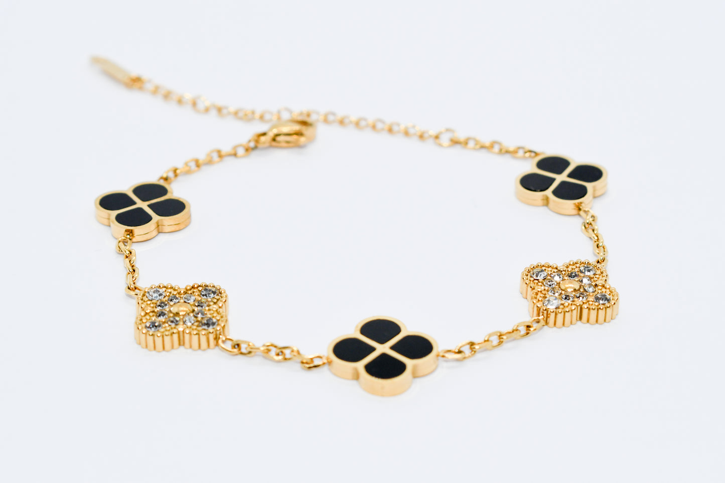 BLACK CLOVER TWO-TONE BRACELET