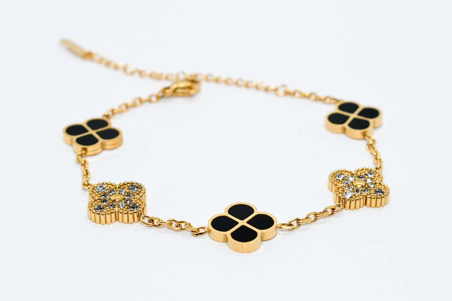 BLACK CLOVER TWO-TONE BRACELET